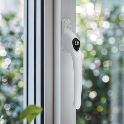 PVC Window Handles for Upvc Windows - Handle for Upvc Windows and Double Glazing (8, White with Black Button)