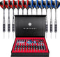 ADKX Steel Tip Darts 12 Pack Set with Nonslip Iron Barrel Aluminum Dart Shafts and Flights + Darts Sharpener + an Gift Box