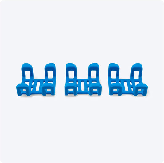 GPS Dog Tracker Rubber Clips X3 (Standard), Blue, 2.8 Cm