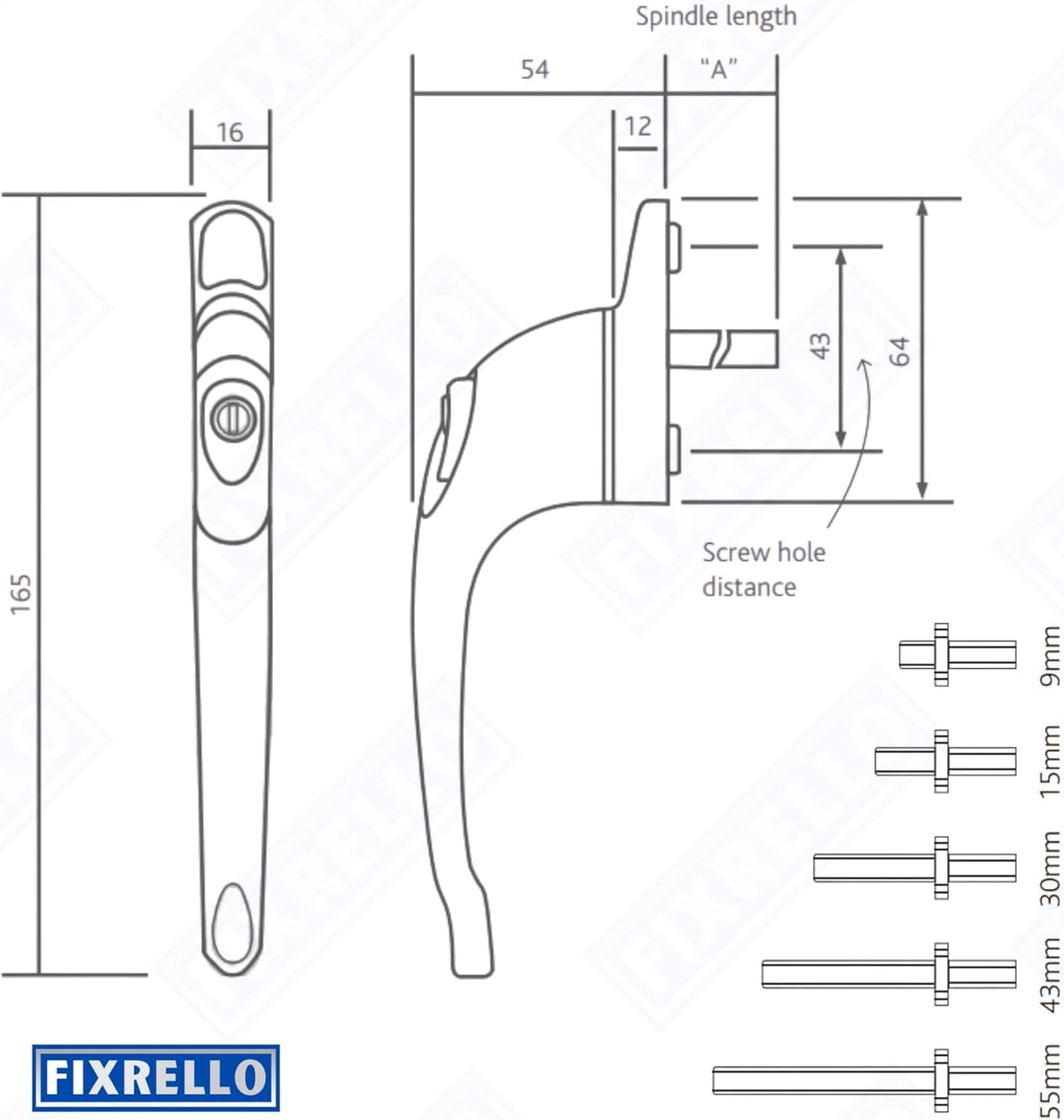 PVC Window Handles for Upvc Windows - Handle for Upvc Windows and Double Glazing (8, White with Black Button)