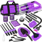 【Tiktokshopstockup】Viewsun 17Pcs Car Cleaning Kit, Pink Car Interior Detailing Kit with High Power Handheld Vacuum, Detailing Brush Set, Windshield Cleaner, Cleaning Gel, Complete Auto Accessories for Women Gift,Summervibes Toolupgrade