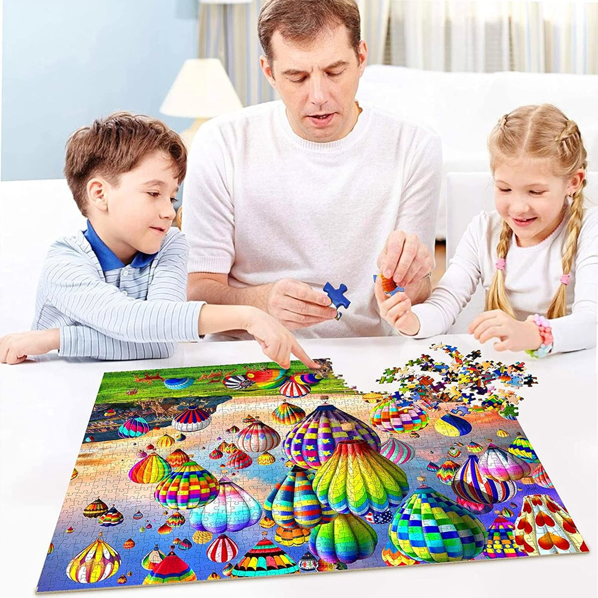 Jigsaw Puzzles 1000 Pieces for Adults Hot Air Balloon Puzzle Educational Games Home Decoration Puzzle (27.56" X 19.69")…