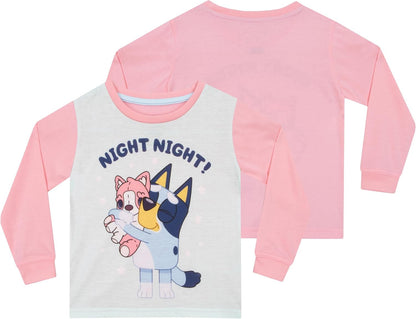 Pyjamas | Night Night Long Sleeve Girls Pyjamas | Girls' Pyjama Sets | Ages 18 Months to 8 Years