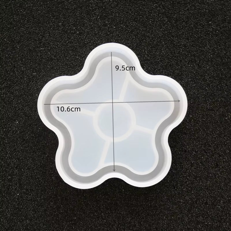 3D Lotus Silicone Mold Jar DIY Aromatherapy Candle Mould Pot Handmade Jewelry Storage Box Making Concrete Candle Jar Planter