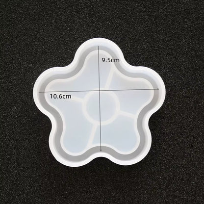 3D Lotus Silicone Mold Jar DIY Aromatherapy Candle Mould Pot Handmade Jewelry Storage Box Making Concrete Candle Jar Planter