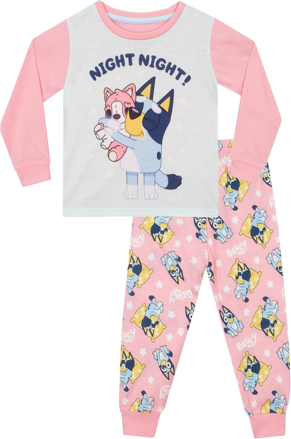 Pyjamas | Night Night Long Sleeve Girls Pyjamas | Girls' Pyjama Sets | Ages 18 Months to 8 Years