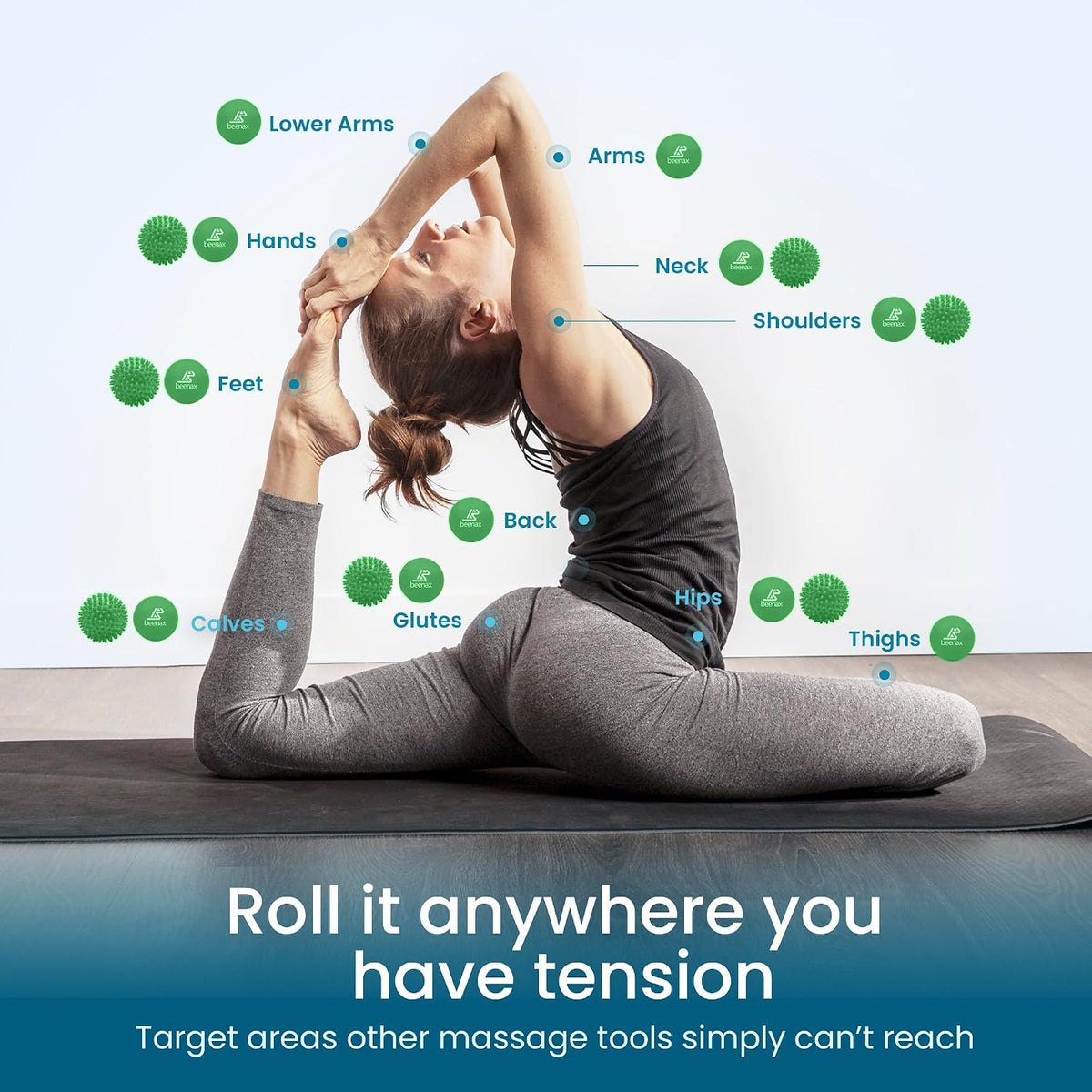 Lacrosse & Hard Spiky Massage Ball Set - Trigger Point & Deep Tissue