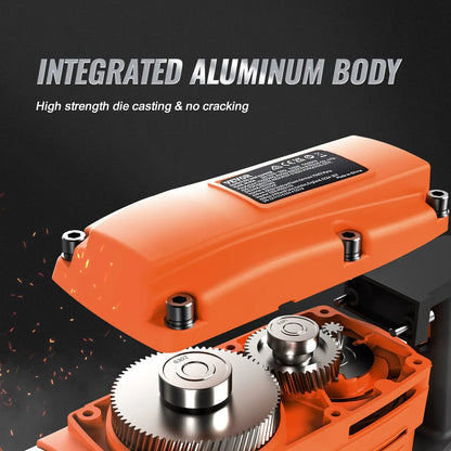 【Toolupgrade】Vevor Heavy Duty Impact Drill Demolition Jackhammer Work Tool Set - 2000W 110V Ready Power, Aluminum Body, 2/4/6 Drill Bits, 360°C Swiveling Front Handle, Cooling System, Gloves Included, for Construction Concrete Breaking, Chimney Work