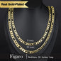 Holylegend Crazy Sale 14K Real Gold-Plated Cuban & Figaro & Rope Set, Bracelet, Necklace - 8Mm/10Mm Wide, High Quality Jewelry,Jewelry Set,Father'S Day Gift