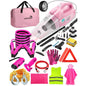 【Tiktokshopstockup】Viewsun 17Pcs Car Cleaning Kit, Pink Car Interior Detailing Kit with High Power Handheld Vacuum, Detailing Brush Set, Windshield Cleaner, Cleaning Gel, Complete Auto Accessories for Women Gift,Summervibes Toolupgrade