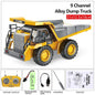 【Akeleo】Rechargeable 1:20 Scale RC Construction Vehicle - Remote Control Dump Truck, Realistic RC Cars, Unisex Kids Toy, Boys' Kids Christmas Gifts, Halloween White Elephant Gift (Note: Not All-Metal)