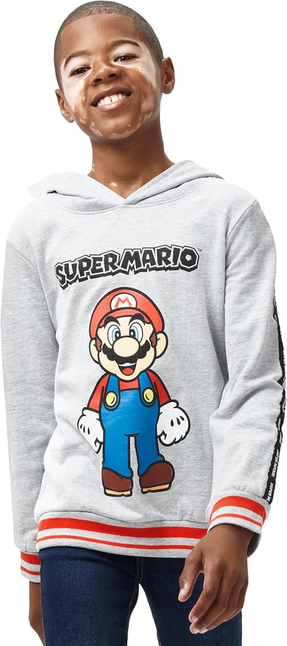 Hoodie | Mario Boys Hoodie | Boys' Hoodies | Ages 3 to 12 Years | Official Mario Merchandise