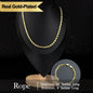 Holylegend Crazy Sale 14K Real Gold-Plated Cuban & Figaro & Rope Set, Bracelet, Necklace - 8Mm/10Mm Wide, High Quality Jewelry,Jewelry Set,Father'S Day Gift