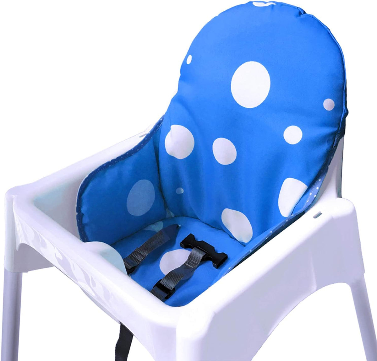 Seat Covers Cushion for IKEA Antilop Highchair, Washable Foldable Baby Highchair Cushion Cotton Padded Insert for IKEA Child Chair (Ocean Blue)