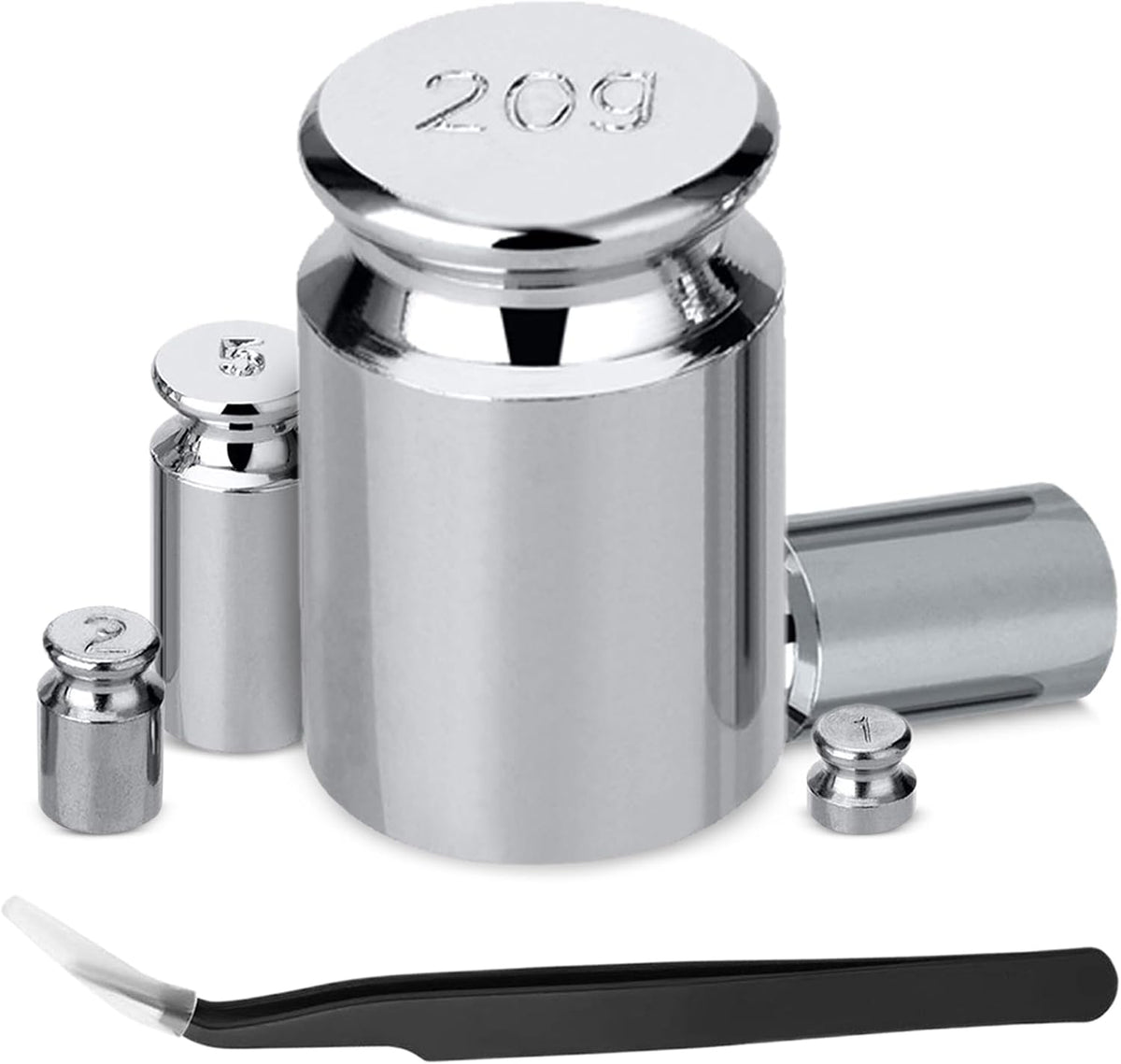 5Pcs Calibration Weight Set with Tweezers (Total 38G)