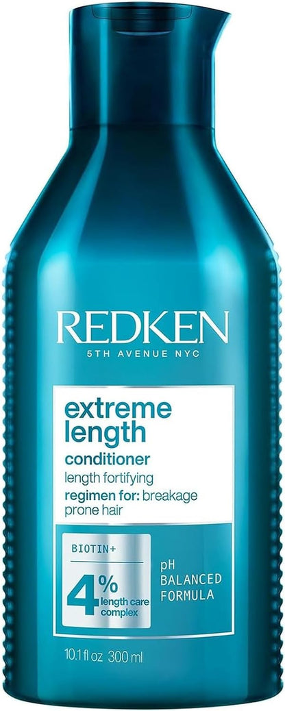 REDKEN Conditioner, Biotin & Castor Seed Oil, for Longer, Stronger Hair, Extreme Length, 300 Ml