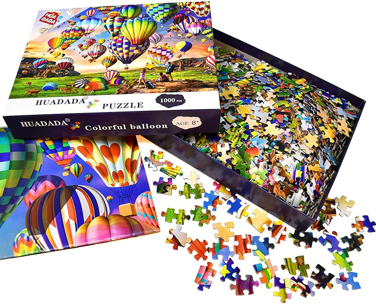 Jigsaw Puzzles 1000 Pieces for Adults Hot Air Balloon Puzzle Educational Games Home Decoration Puzzle (27.56" X 19.69")…