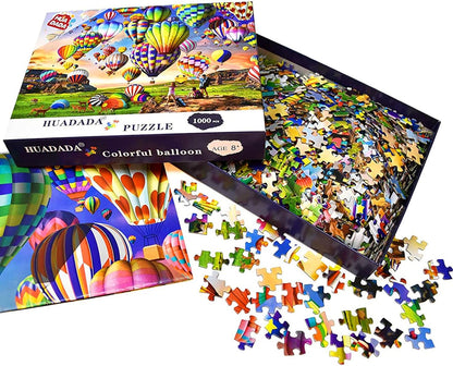 Jigsaw Puzzles 1000 Pieces for Adults Hot Air Balloon Puzzle Educational Games Home Decoration Puzzle (27.56" X 19.69")…