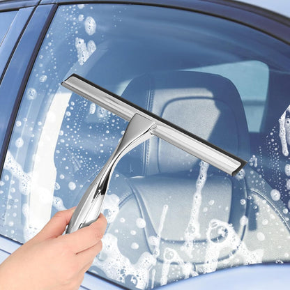 Shower Squeegee, 10 Inch Stainless Steel Glass Wiper with Hook