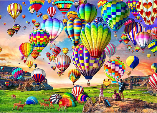 Jigsaw Puzzles 1000 Pieces for Adults Hot Air Balloon Puzzle Educational Games Home Decoration Puzzle (27.56" X 19.69")…