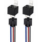 2Pcs JD1912 Car Relay Harness 12V 40A 4 Pin SPST 12AWG Harness Sockets with Built-In Diode for Automotive Truck Van Motorcycle Boat
