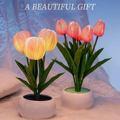 1 PC Tulip LED Night Light, Bedside Bedroom Atmosphere Light, Simulated Bouquet Light, Best Mother'S Day Gift, Birthday Gift