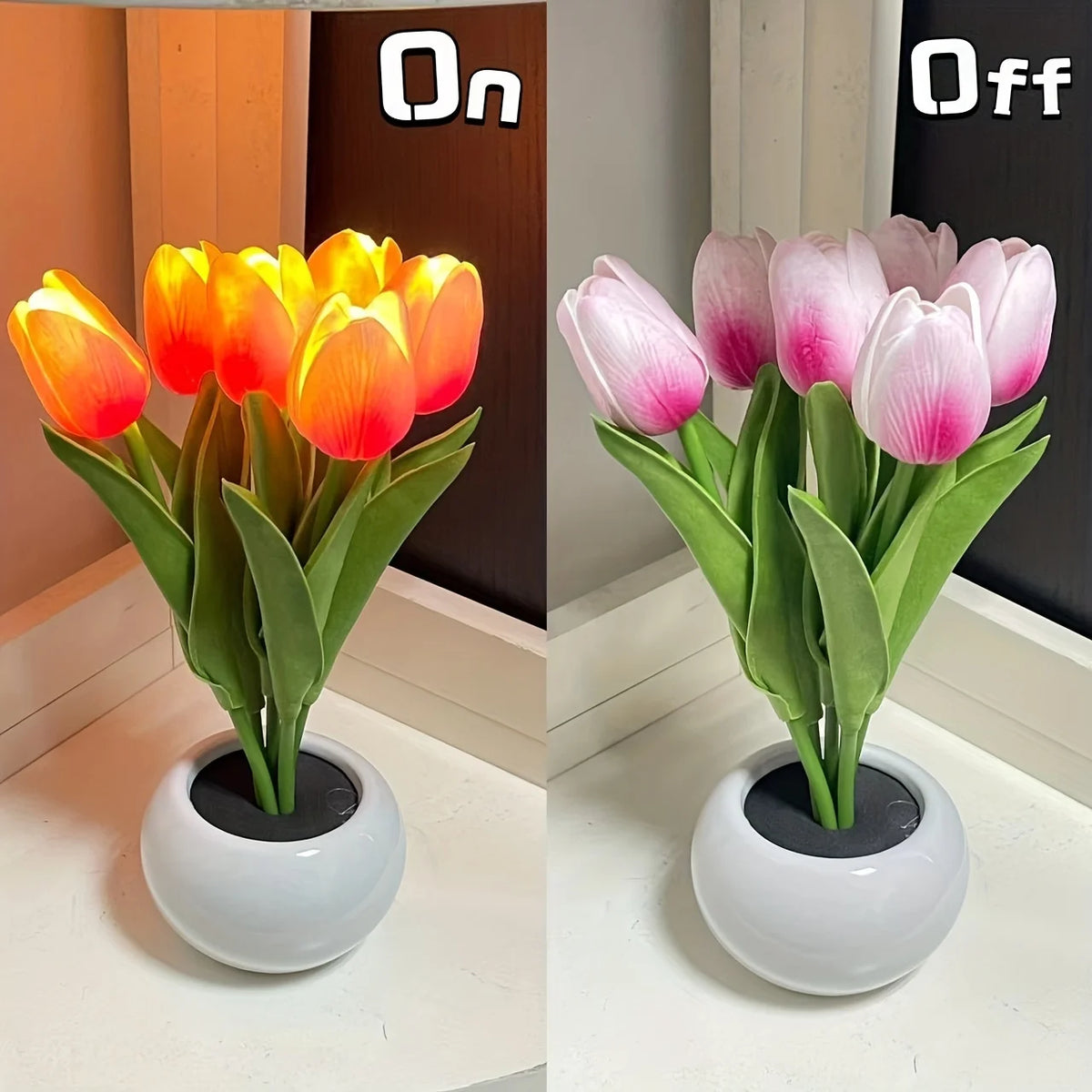 1 PC Tulip LED Night Light, Bedside Bedroom Atmosphere Light, Simulated Bouquet Light, Best Mother'S Day Gift, Birthday Gift