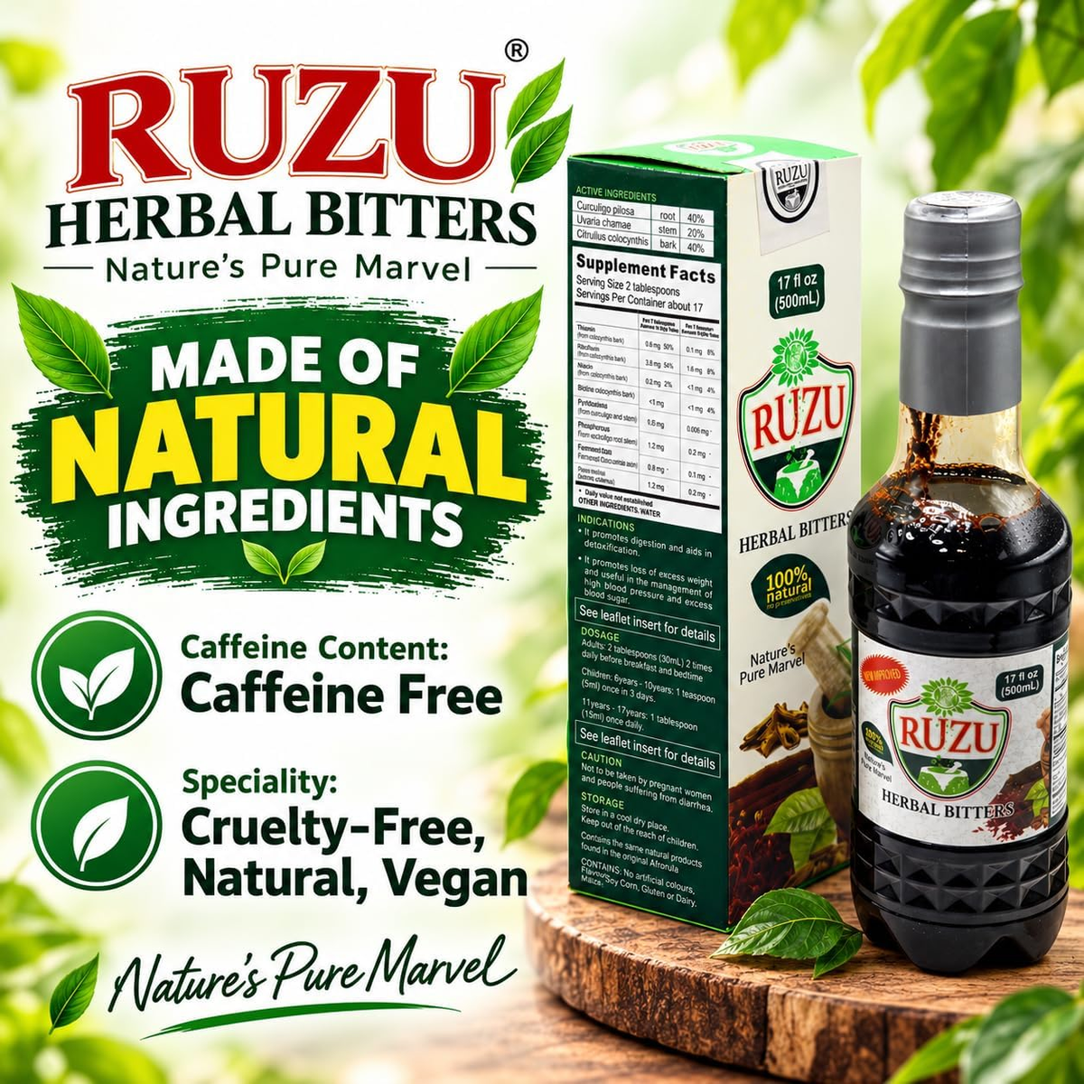 Ruzu Herbal Bitters 500ml