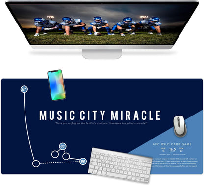 Large Mouse Pad, Desk Mat, Keyboard Pad, Desktop Home Office School Essentials College Cute Decor Big Laptop Protector Computer Accessories Pretty Mousepad Mens Boys Music City Miracle