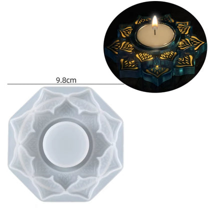 3D Lotus Silicone Mold Jar DIY Aromatherapy Candle Mould Pot Handmade Jewelry Storage Box Making Concrete Candle Jar Planter