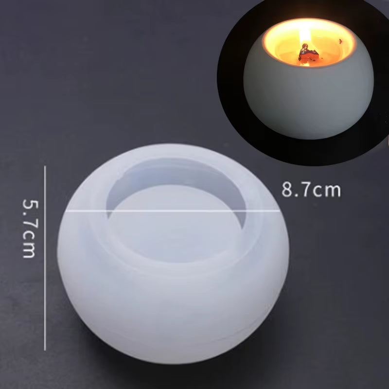 3D Lotus Silicone Mold Jar DIY Aromatherapy Candle Mould Pot Handmade Jewelry Storage Box Making Concrete Candle Jar Planter