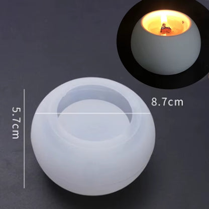 3D Lotus Silicone Mold Jar DIY Aromatherapy Candle Mould Pot Handmade Jewelry Storage Box Making Concrete Candle Jar Planter