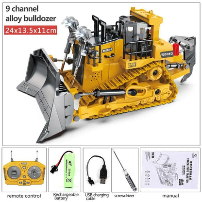 【Akeleo】Rechargeable 1:20 Scale RC Construction Vehicle - Remote Control Dump Truck, Realistic RC Cars, Unisex Kids Toy, Boys' Kids Christmas Gifts, Halloween White Elephant Gift (Note: Not All-Metal)