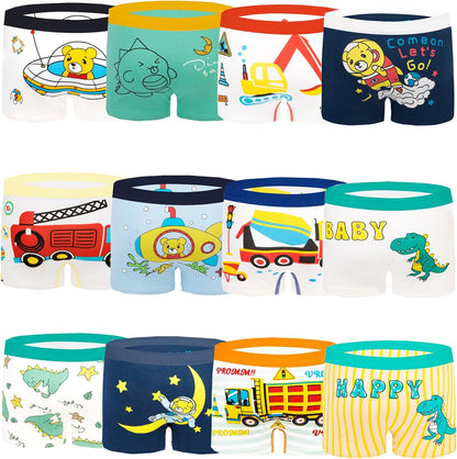 Boys Underwear, 12 Pack Kids Boxer Shorts