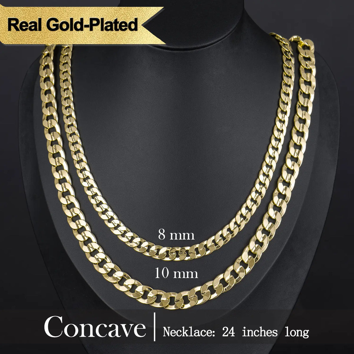 Holylegend Crazy Sale 14K Real Gold-Plated Cuban & Figaro & Rope Set, Bracelet, Necklace - 8Mm/10Mm Wide, High Quality Jewelry,Jewelry Set,Father'S Day Gift