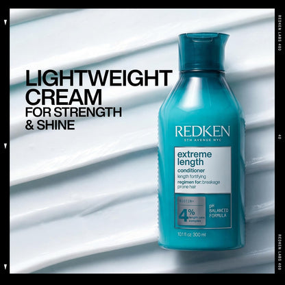 REDKEN Conditioner, Biotin & Castor Seed Oil, for Longer, Stronger Hair, Extreme Length, 300 Ml