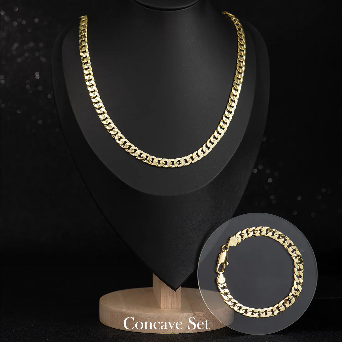 Holylegend Crazy Sale 14K Real Gold-Plated Cuban & Figaro & Rope Set, Bracelet, Necklace - 8Mm/10Mm Wide, High Quality Jewelry,Jewelry Set,Father'S Day Gift