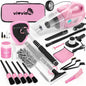 【Tiktokshopstockup】Viewsun 17Pcs Car Cleaning Kit, Pink Car Interior Detailing Kit with High Power Handheld Vacuum, Detailing Brush Set, Windshield Cleaner, Cleaning Gel, Complete Auto Accessories for Women Gift,Summervibes Toolupgrade