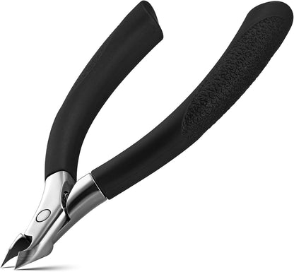 Cuticle Trimmer – Professional Cuticle Clippers, Easy Grip Precision Cuticle Nippers Manicure Tools – Stainless Steel Cuticle Cutter for Nails (5Mm), Black