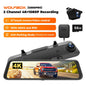 WOLFBOX G840S 12" Smart Rearview Mirror for Cars & Trucks,Backup Camera,4K Dashcam with 5.8Ghz Wifi,Front and Rear View Dual Cameras, Night Vision, Parking Assistance, Included 32GB Card & Gps,Car Accessories,Toolupgrade