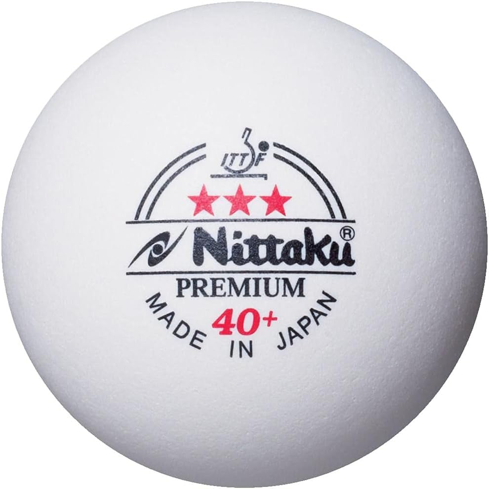ニッタク() Nitaku Table Tennis Ball, International Certified Ball, Plastic, 3 Star Premium
