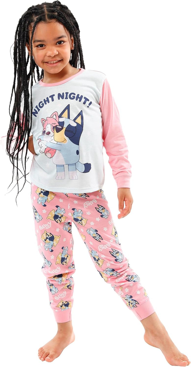 Pyjamas | Night Night Long Sleeve Girls Pyjamas | Girls' Pyjama Sets | Ages 18 Months to 8 Years