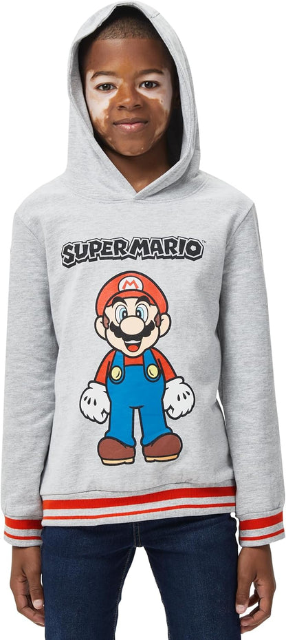 Hoodie | Mario Boys Hoodie | Boys' Hoodies | Ages 3 to 12 Years | Official Mario Merchandise