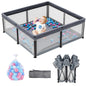 G TALECO GEAR Foldable Collapsible Portable Safety Playpen Play Yard (50"X50") with Mat, Breathable Gate, 50 Ocean Balls for Babies, Toddlers & Parents