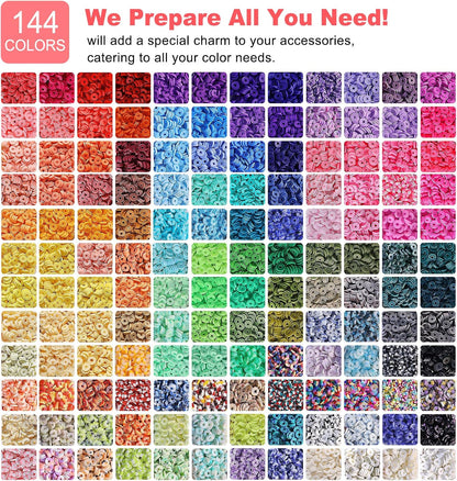 23000 Pcs 144 Colours 7 Boxes Clay Beads