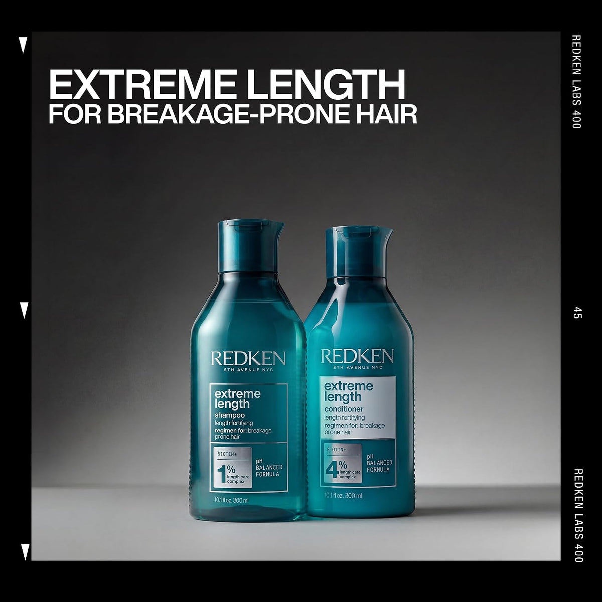 REDKEN Conditioner, Biotin & Castor Seed Oil, for Longer, Stronger Hair, Extreme Length, 300 Ml