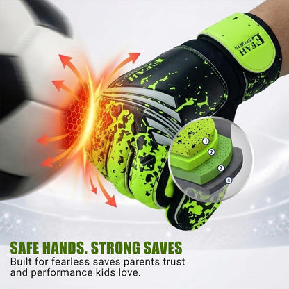 Football Goalkeeper Gloves for Boys Kids Youth with Super Grip