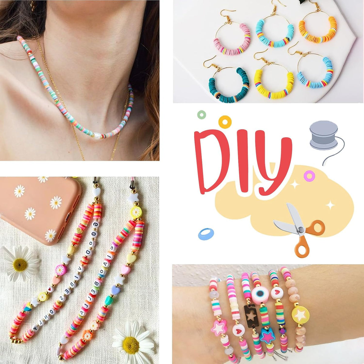23000 Pcs 144 Colours 7 Boxes Clay Beads