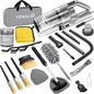 【Tiktokshopstockup】Viewsun 17Pcs Car Cleaning Kit, Pink Car Interior Detailing Kit with High Power Handheld Vacuum, Detailing Brush Set, Windshield Cleaner, Cleaning Gel, Complete Auto Accessories for Women Gift,Summervibes Toolupgrade
